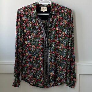 Sézane 100% Silk Floral Blouse